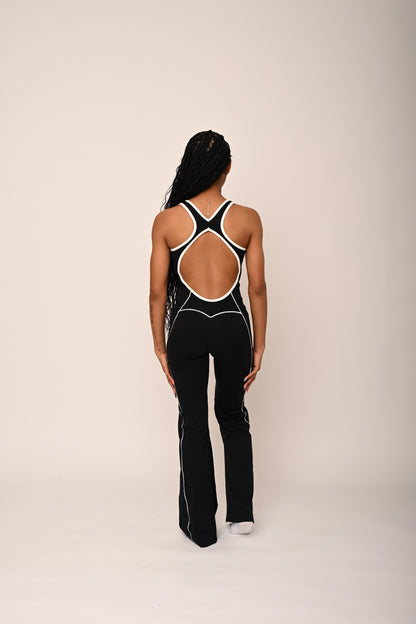 Outlined Open Back Jumpsuit